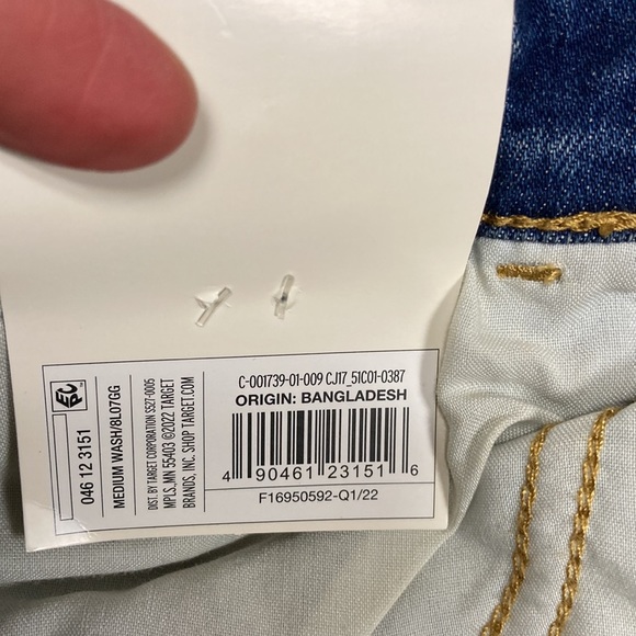 NWT cat & jack stretch denim straight adjustable waist boys size 8 jeans - Picture 9 of 10